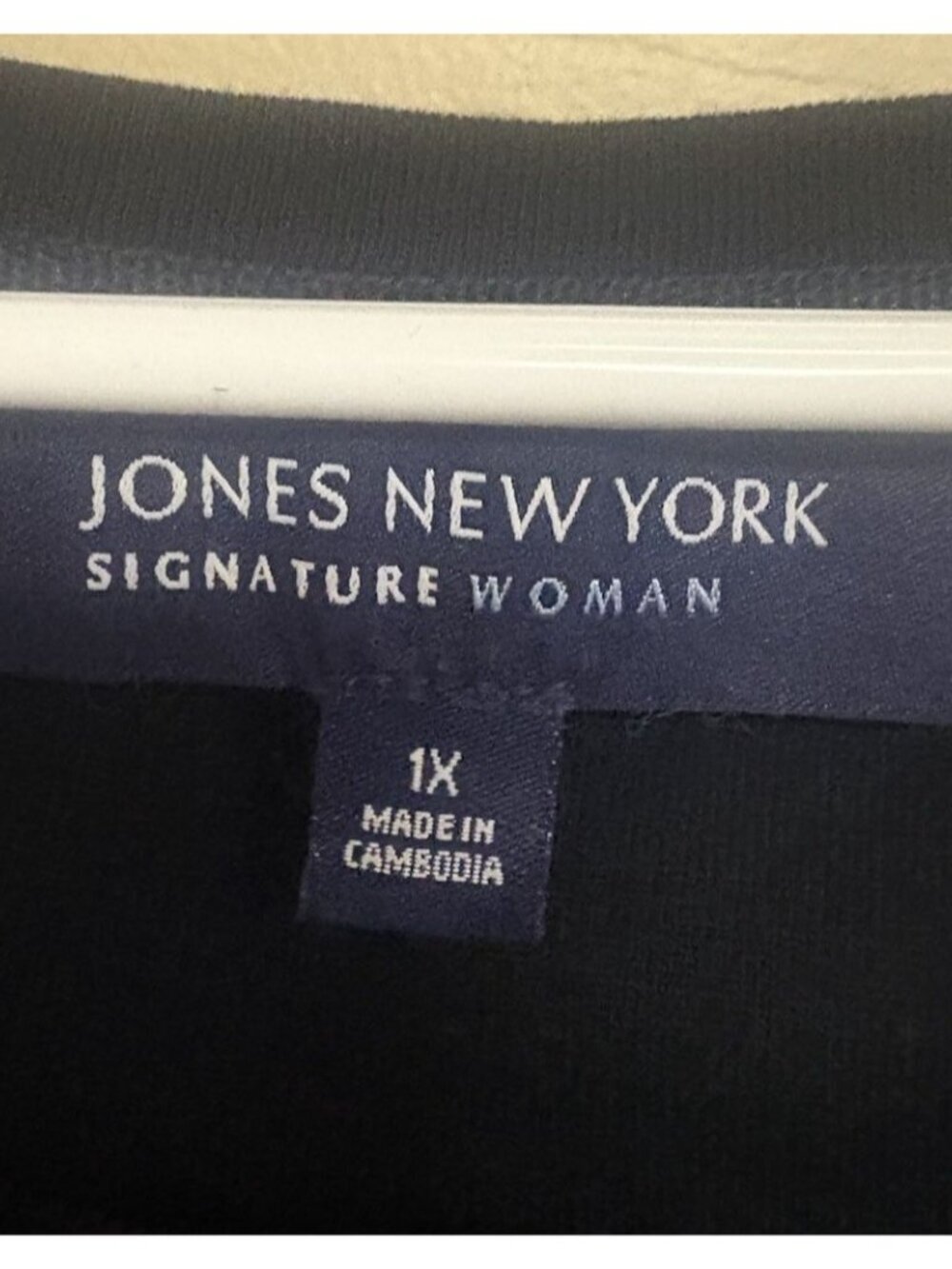 Jones Of New York Signature Collection Black Tunic Top Women’s Size 1X - Picture 3 of 6